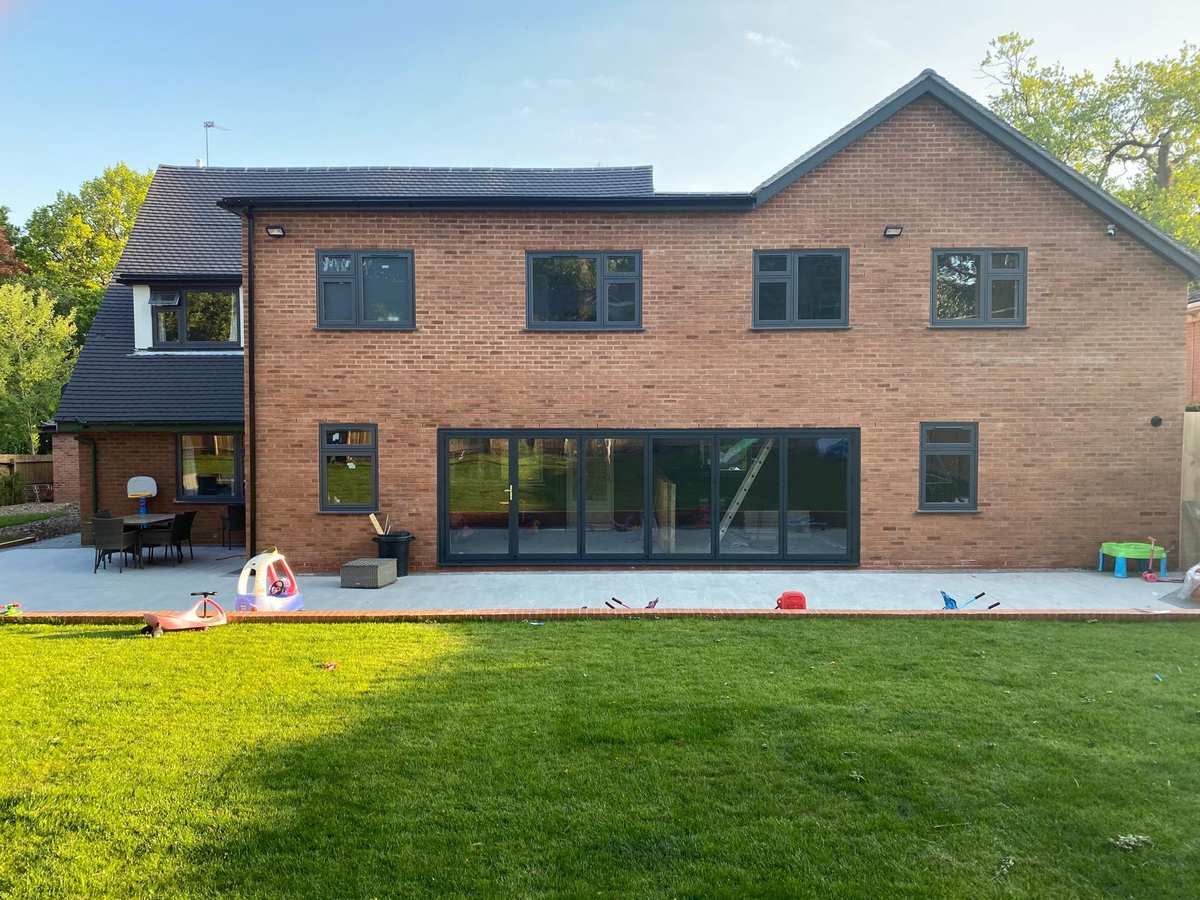 Rear extension with grey bifold doors